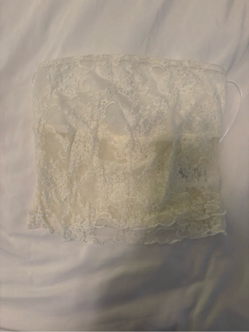Urban Outfitters Ivory Lace Bandeau Top
